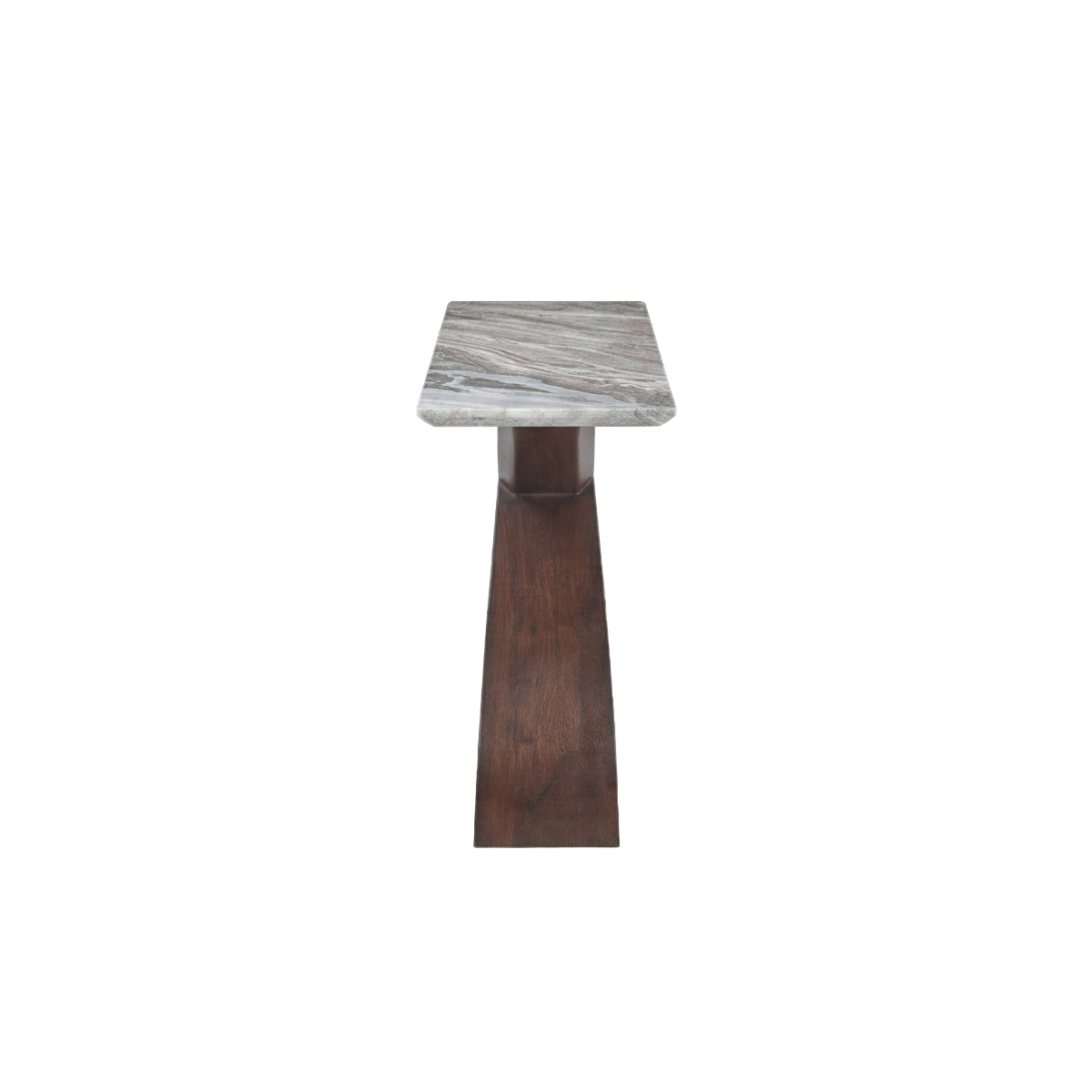 Console en bois de manguier et en marbre Zélia