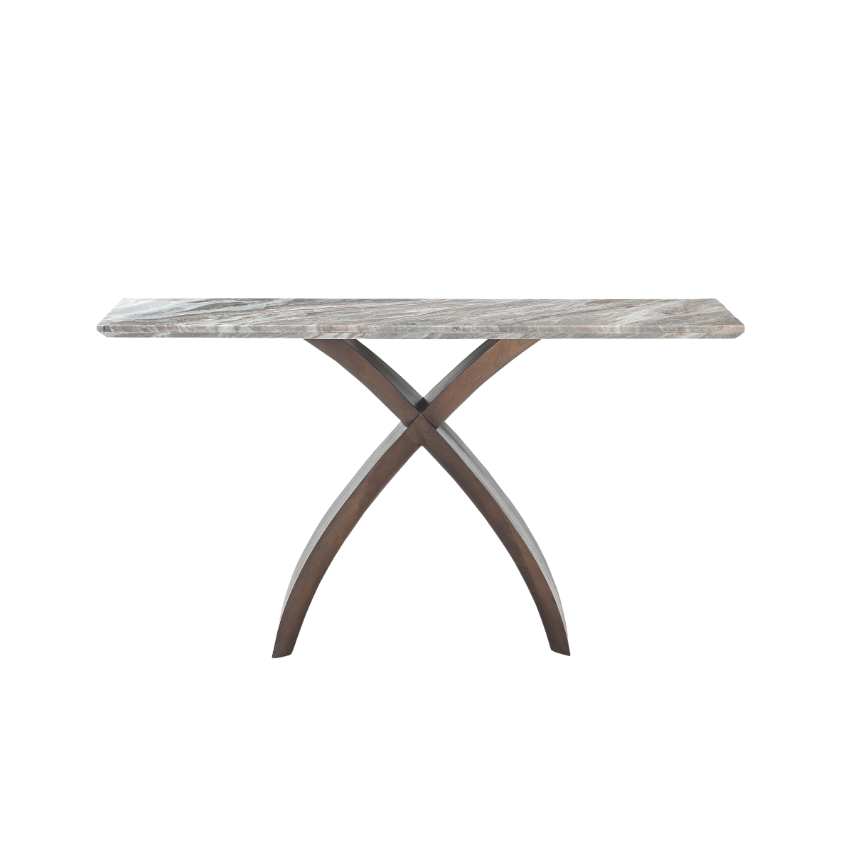 Console en bois de manguier et en marbre Zélia