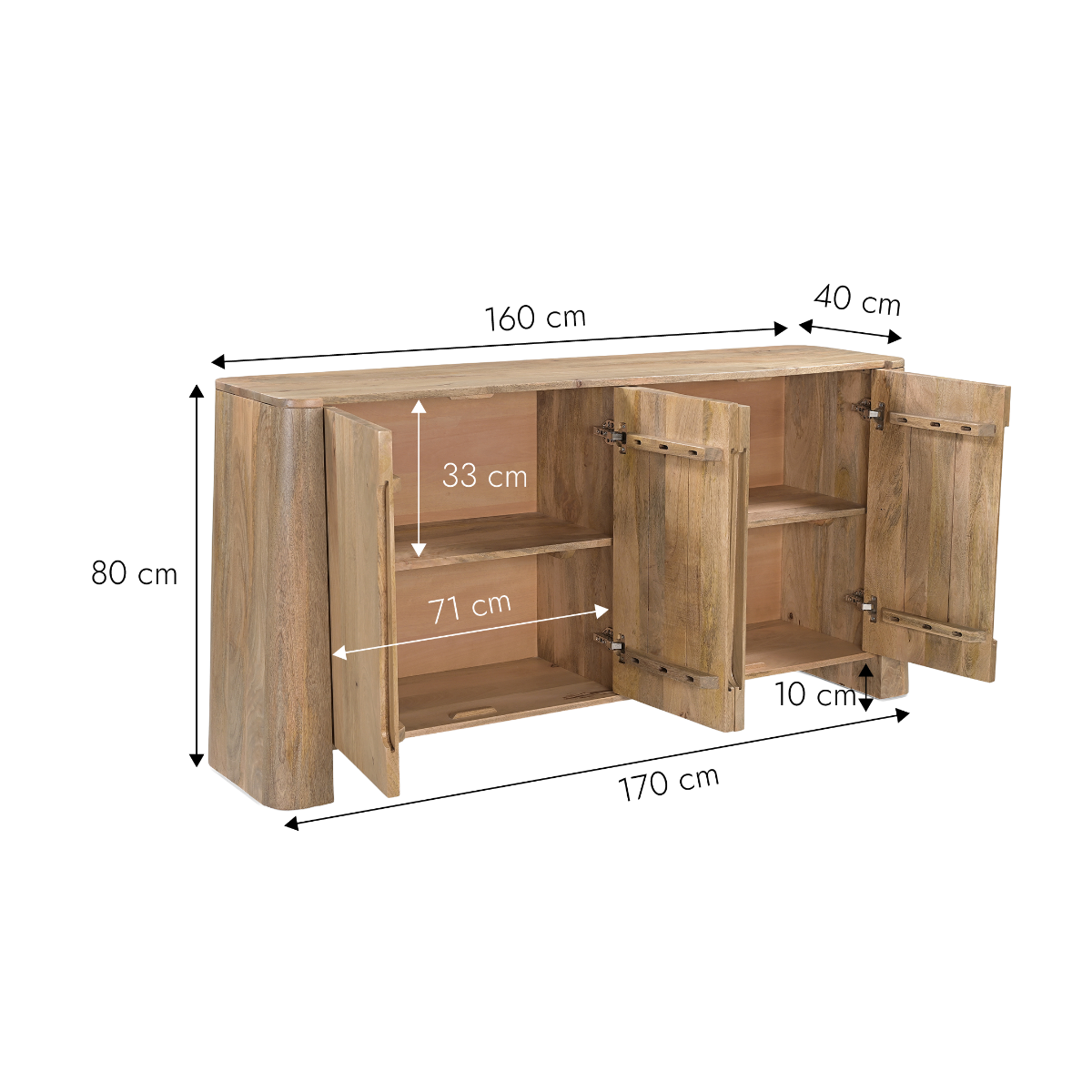 Buffet en bois de manguier Sorrel