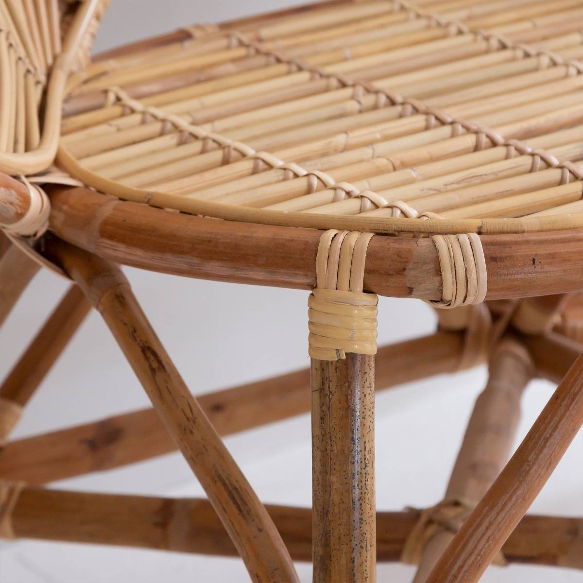 Banquette fleur de jardin en rotin Rattan