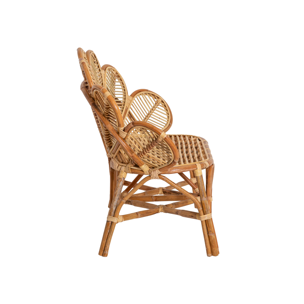 Banquette fleur de jardin en rotin Rattan