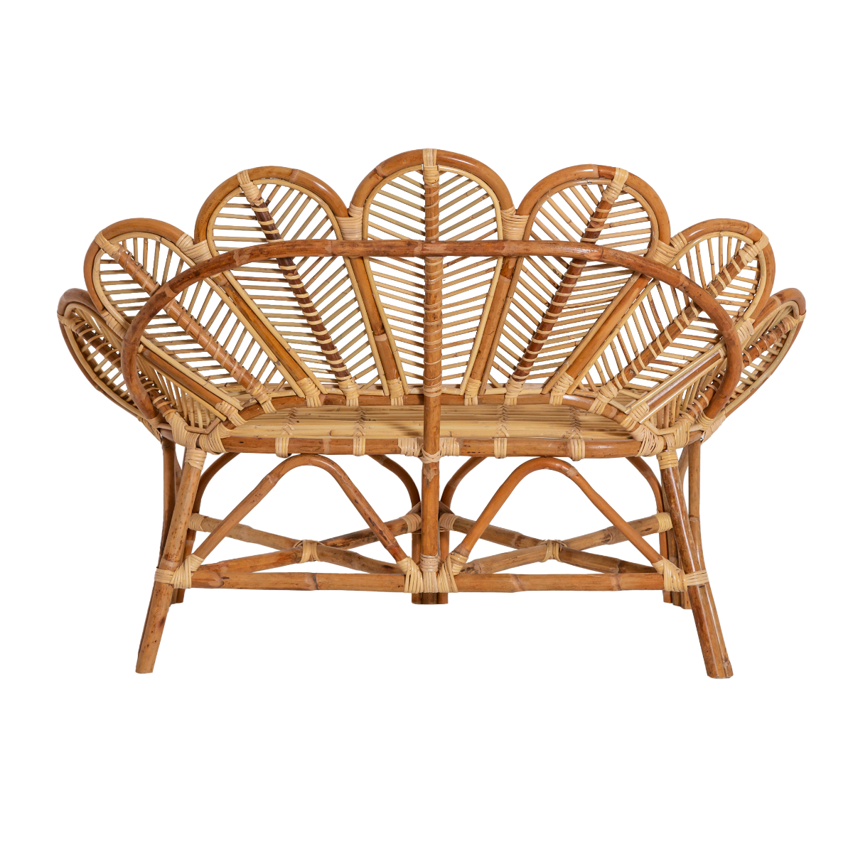 Banquette fleur de jardin en rotin Rattan