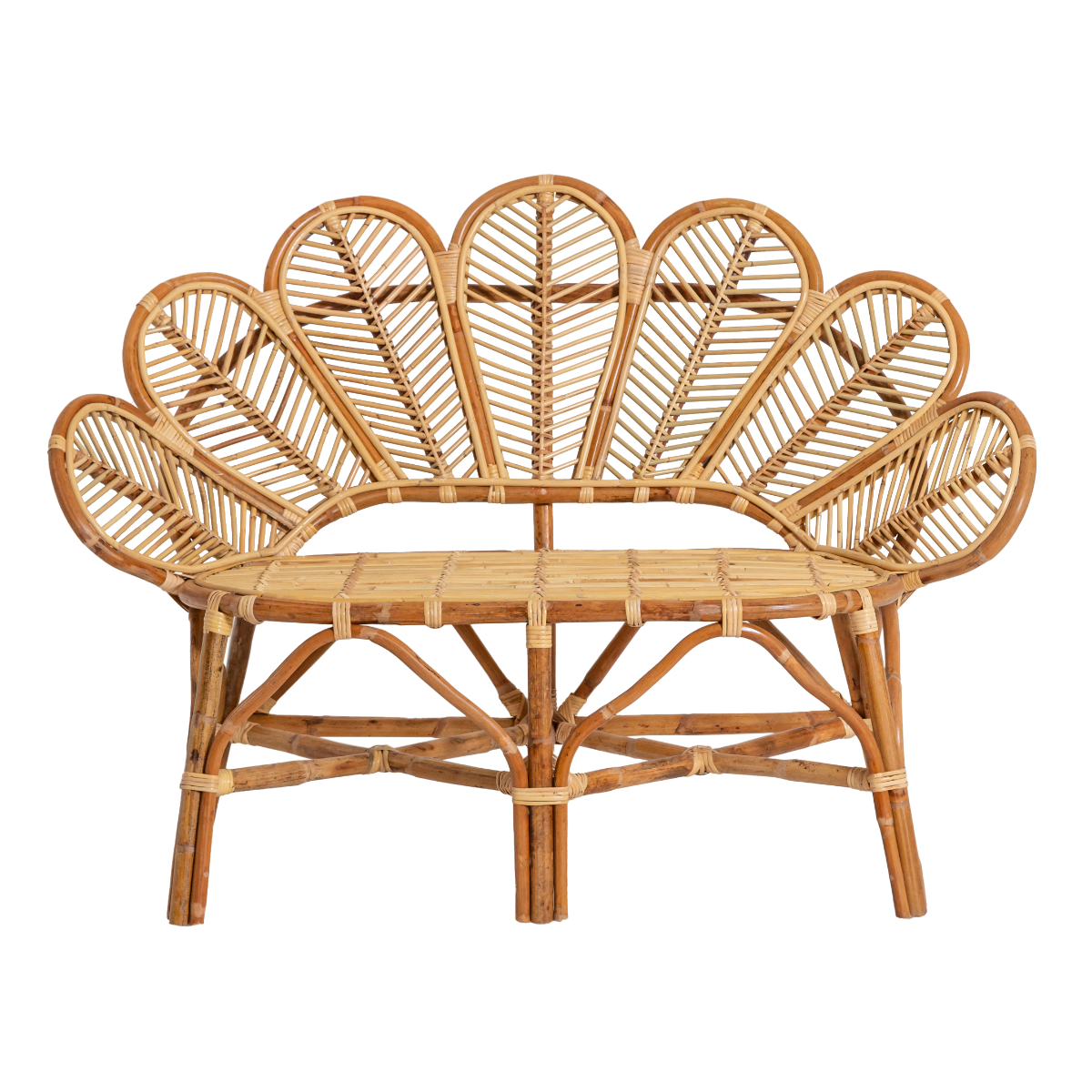 Banquette fleur de jardin en rotin Rattan