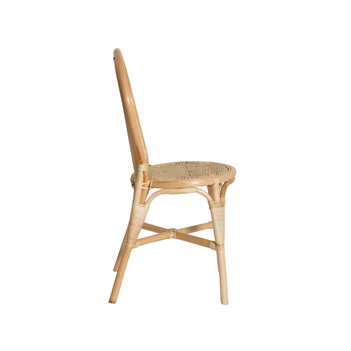 chaise en rotin bistrot naturel