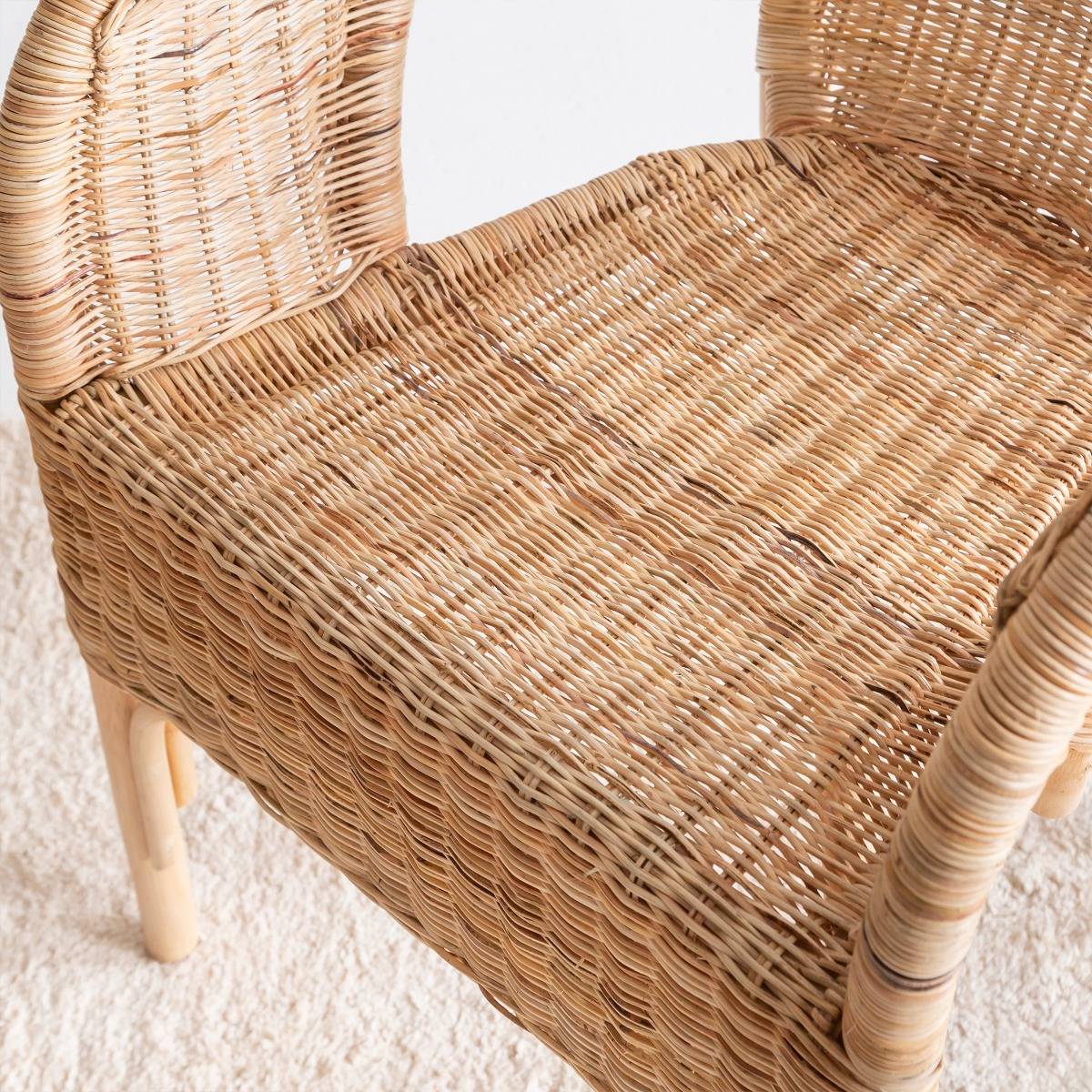 Fauteuil de jardin en rotin Nohan