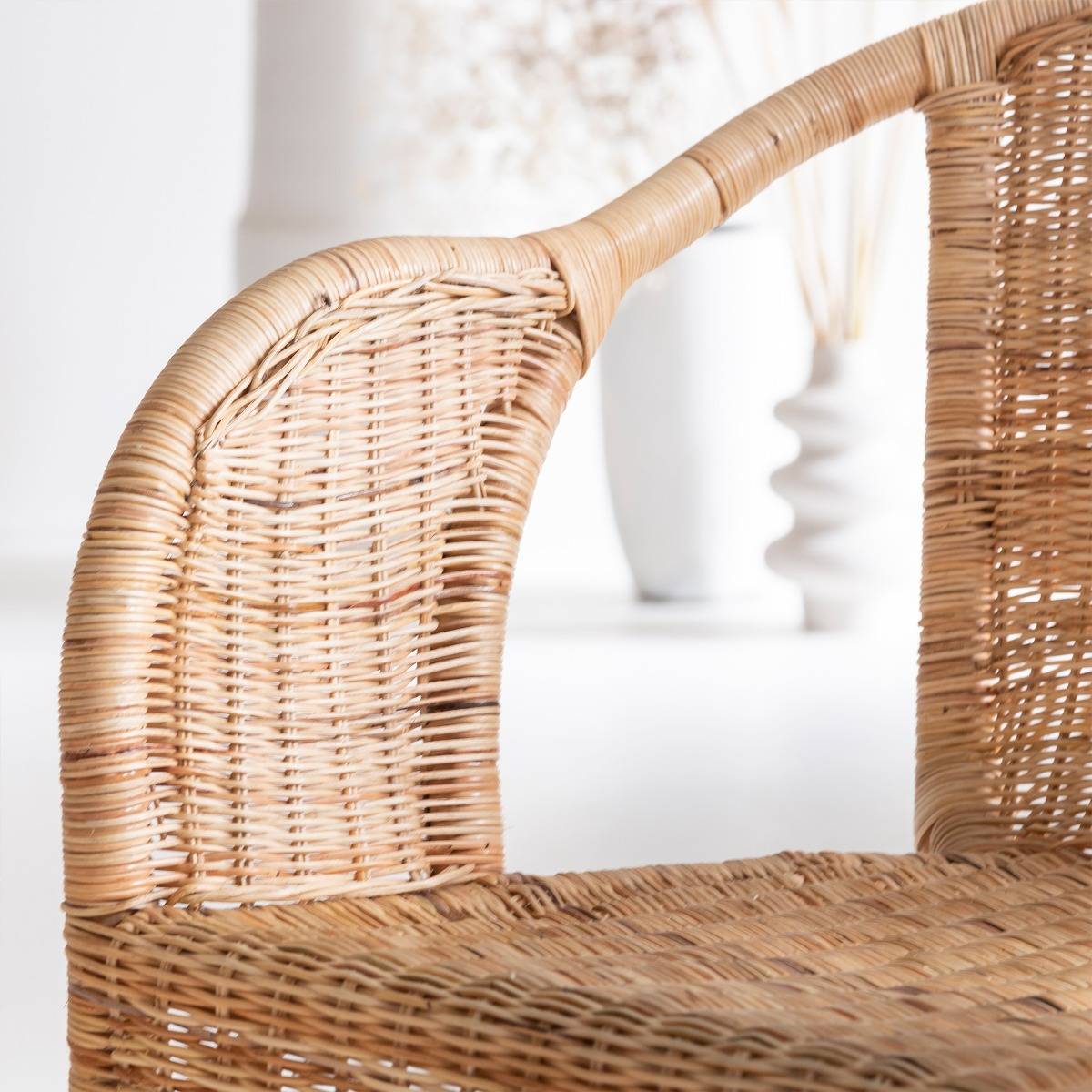 Fauteuil de jardin en rotin Nohan