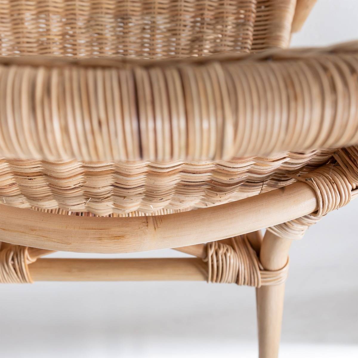 Fauteuil de jardin en rotin Nohan