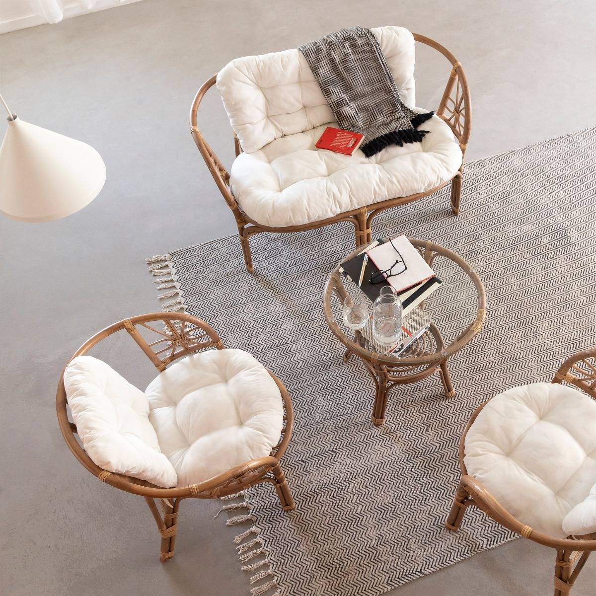 Salon en rotin 4 places Rattan