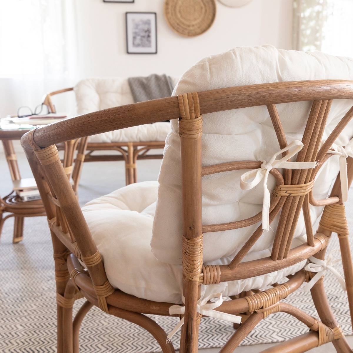 Salon en rotin 4 places Rattan