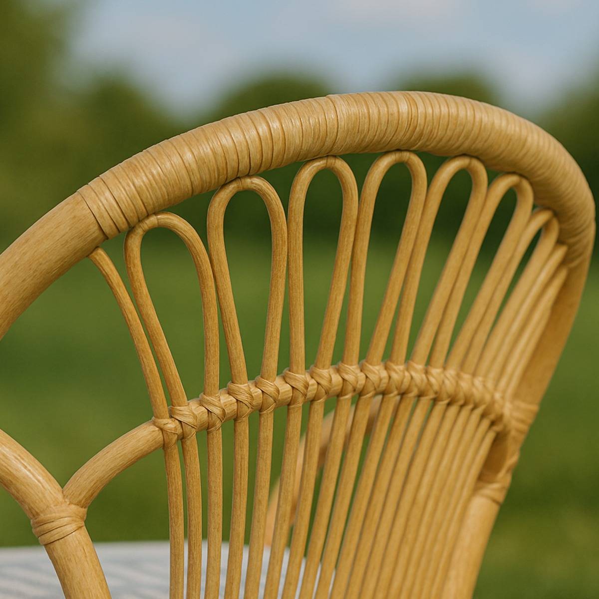 Salon de jardin arrondi en rotin Rattan