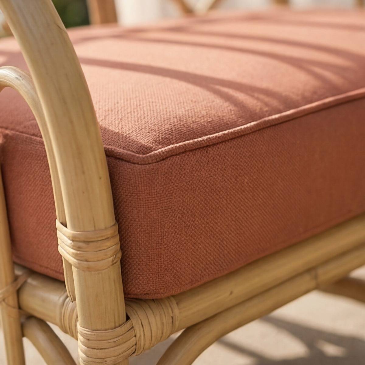 Salon de jardin en rotin terracotta Rattan