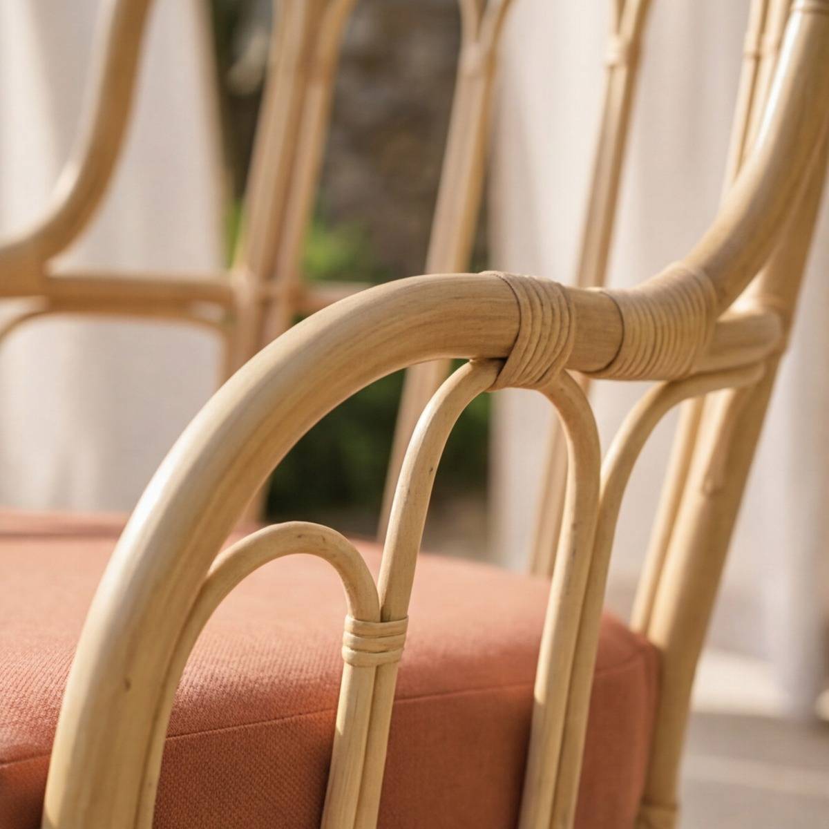 Salon de jardin en rotin terracotta Rattan