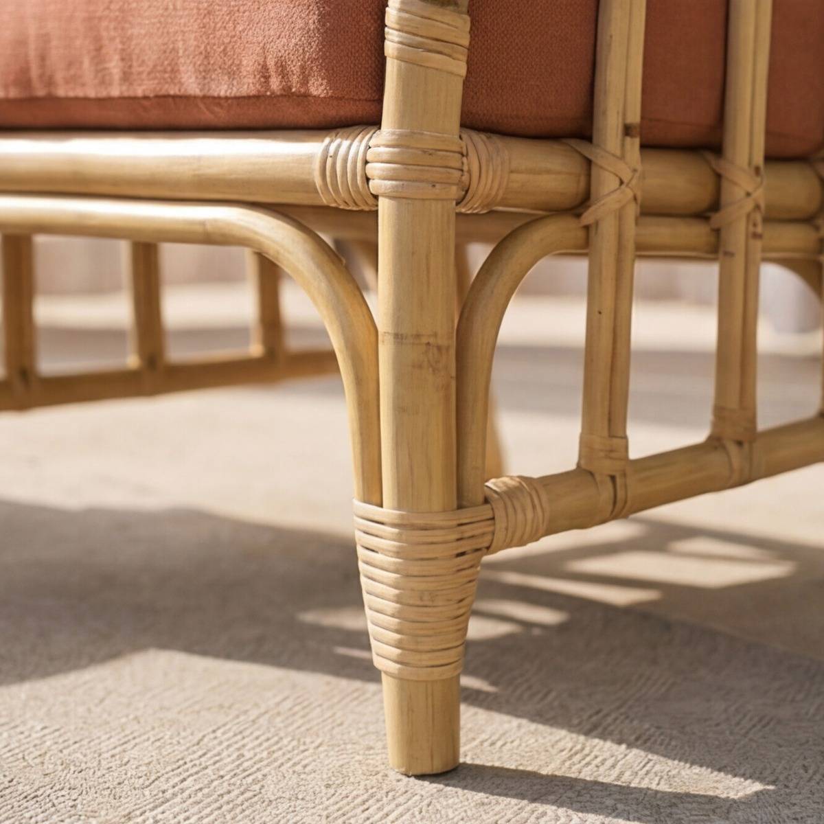 Salon de jardin en rotin terracotta Rattan