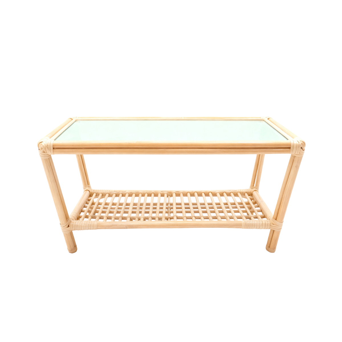 Salon de jardin en rotin avec coussins blancs Rattan