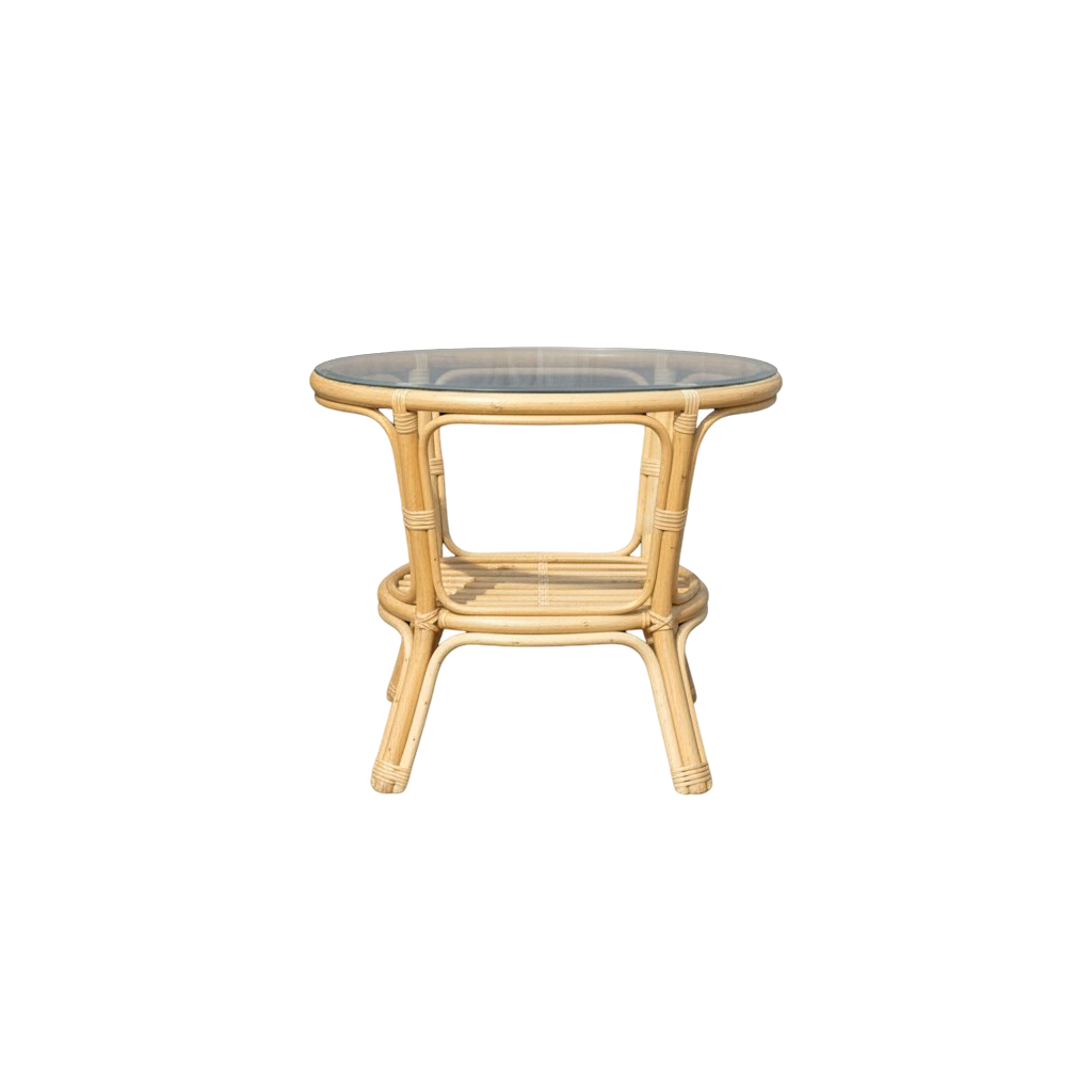 Salon de jardin en rotin blanc 4 places Rattan