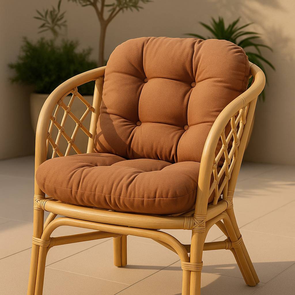 Salon de jardin en rotin terracotta 4 places Rattan
