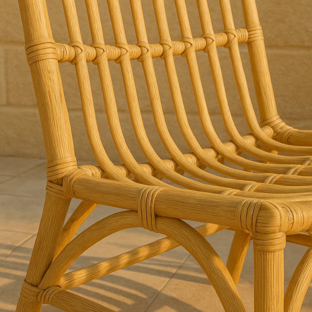Salon de jardin en rotin sans coussin Rattan