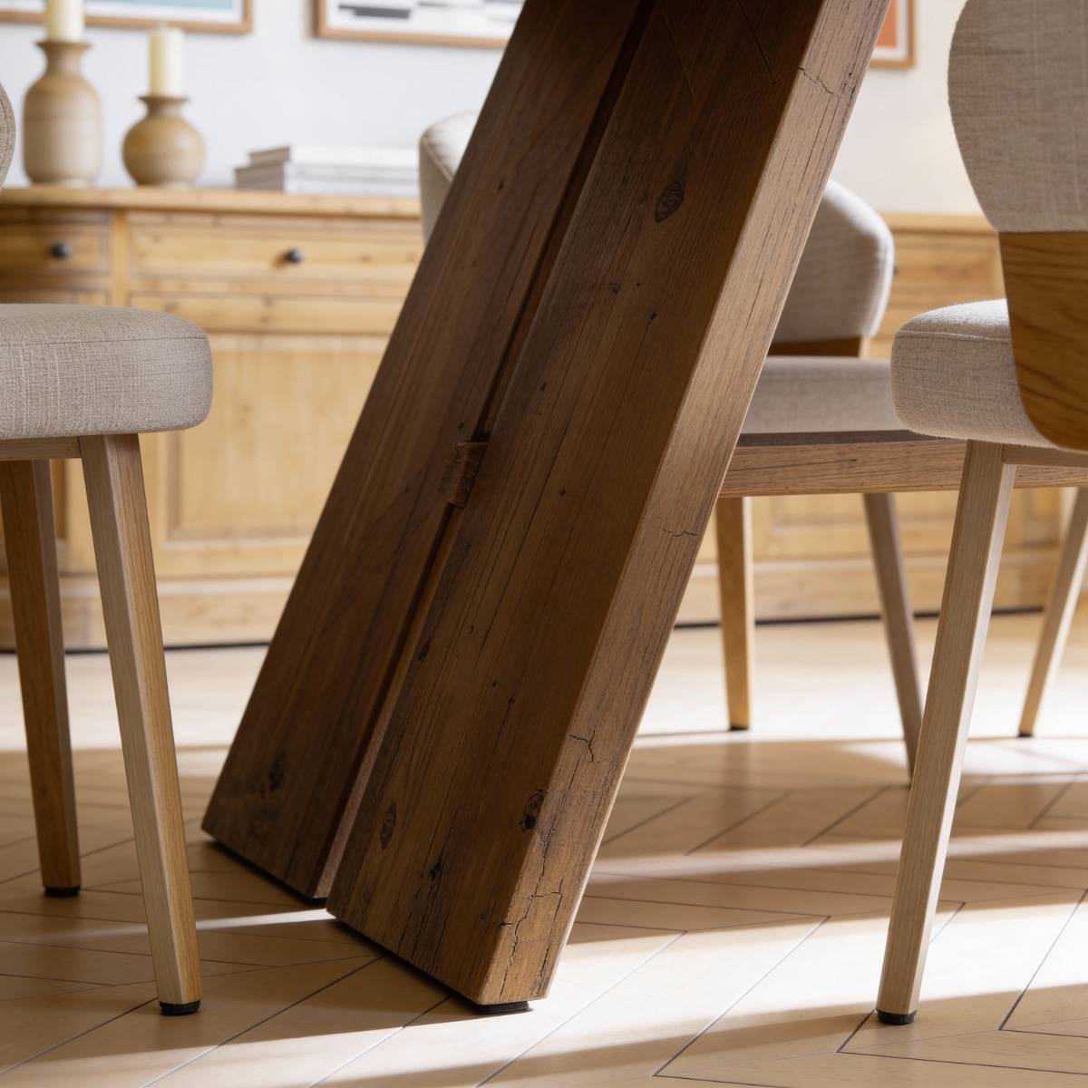 Table à manger en bois recyclé Blaise