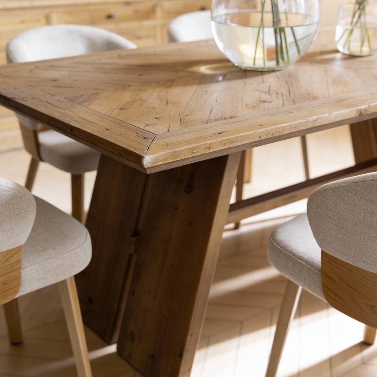 Table à manger en bois recyclé Blaise