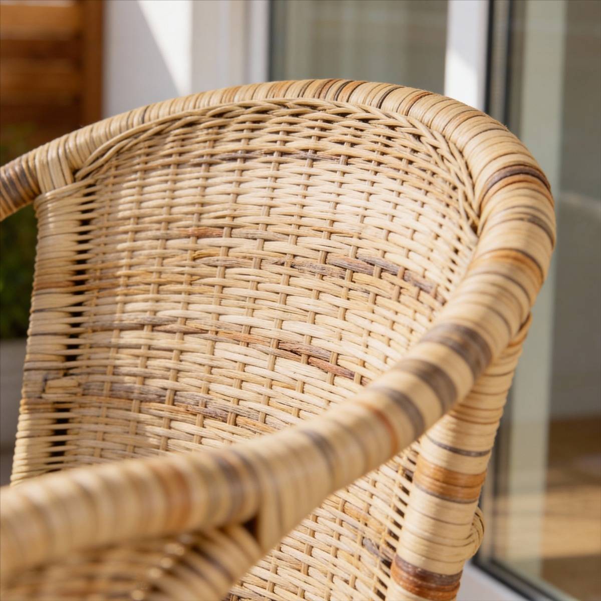 Fauteuil de jardin en rotin Nohan