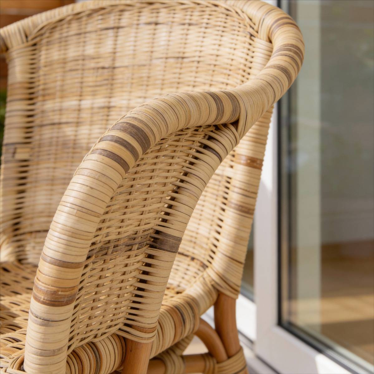 Fauteuil de jardin en rotin Nohan