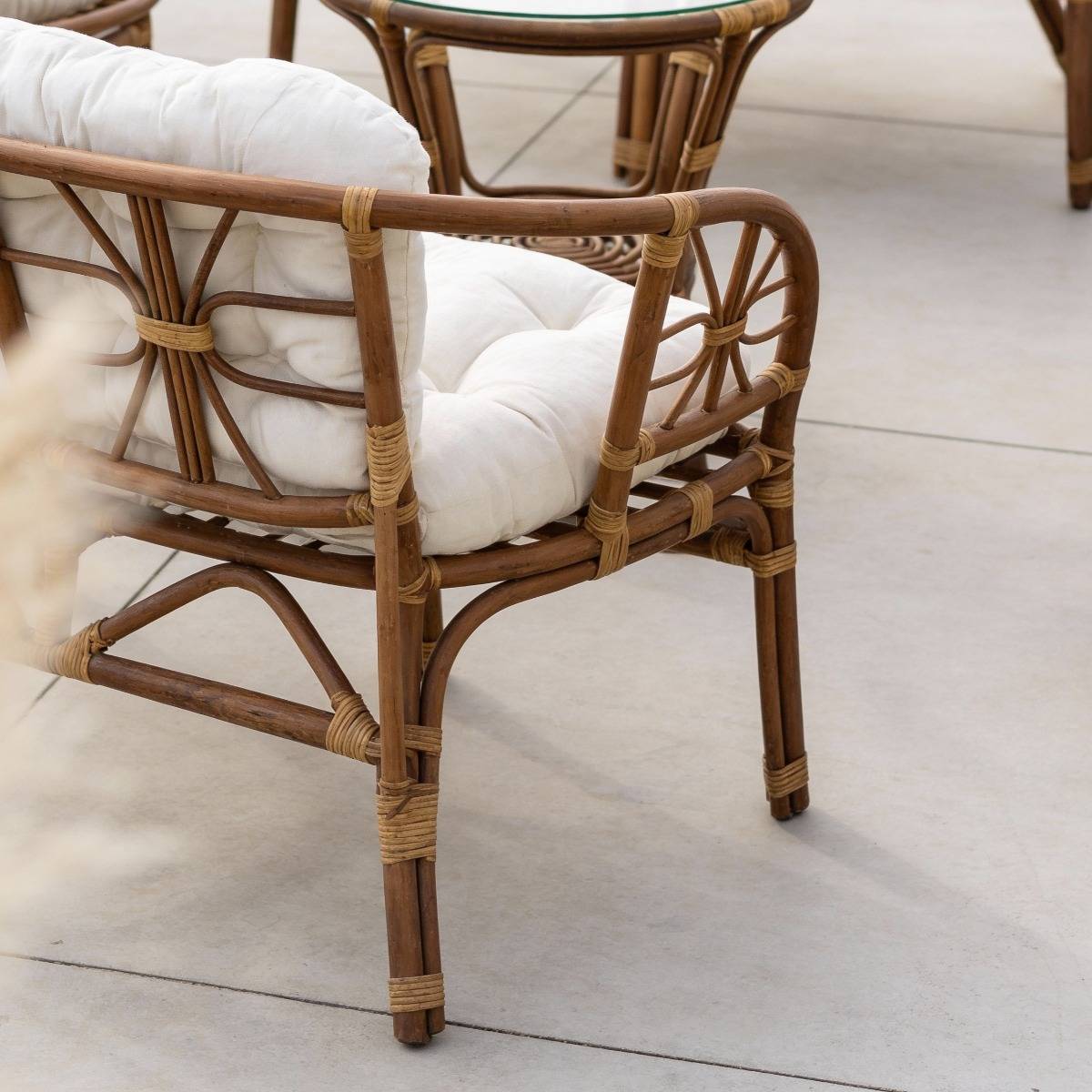 Salon de jardin en rotin 4 places Rattan