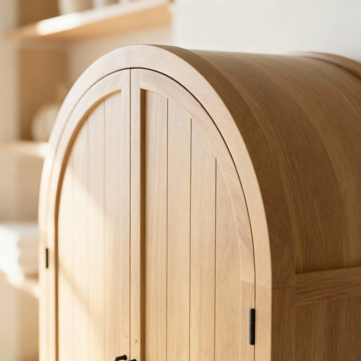 Armoire arrondie en bois de orme Alicia