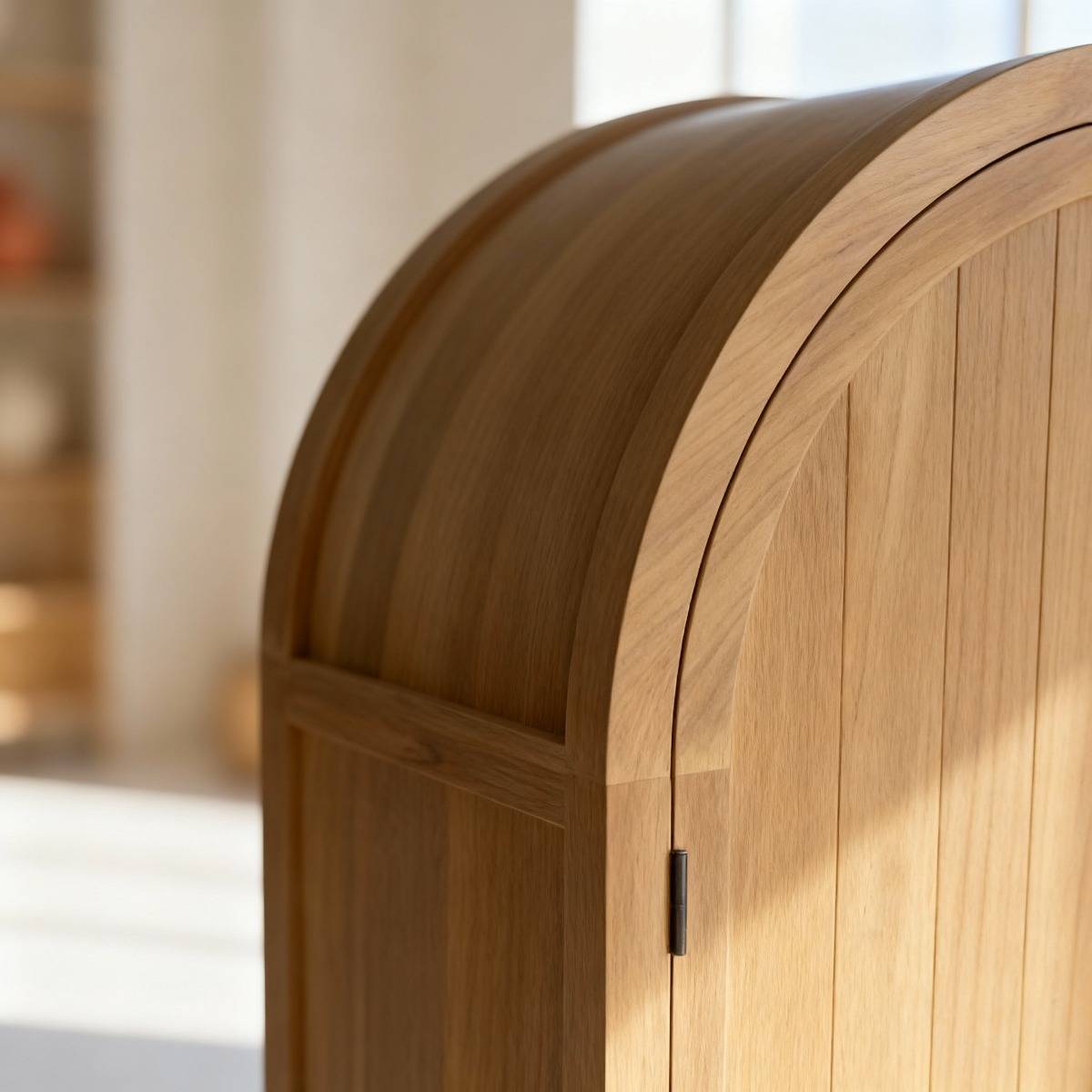 Armoire arrondie en bois de orme Alicia