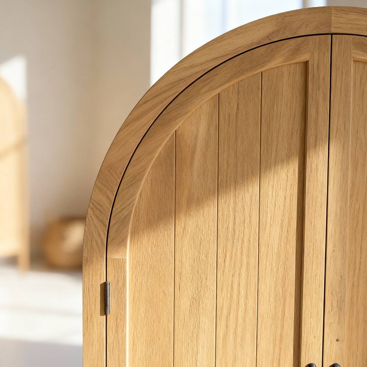 Armoire arrondie en bois de orme Alicia