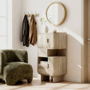 Buffet haut en bois de manguier clair Yoni