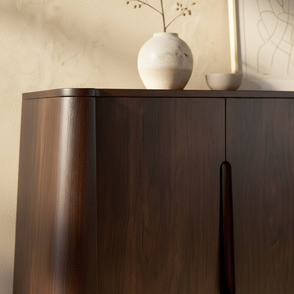 Buffet en bois de manguier foncé Liriel