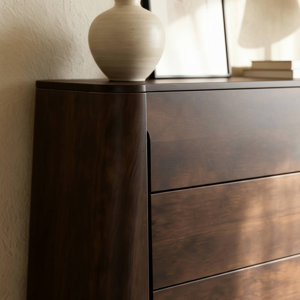 Commode en bois de manguier foncé Liriel