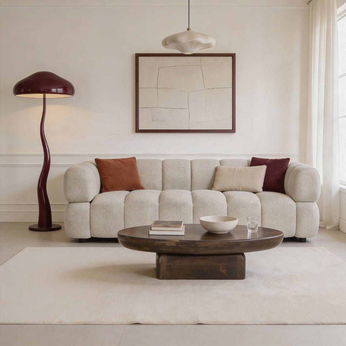 Canapé en tissu écru Syrel