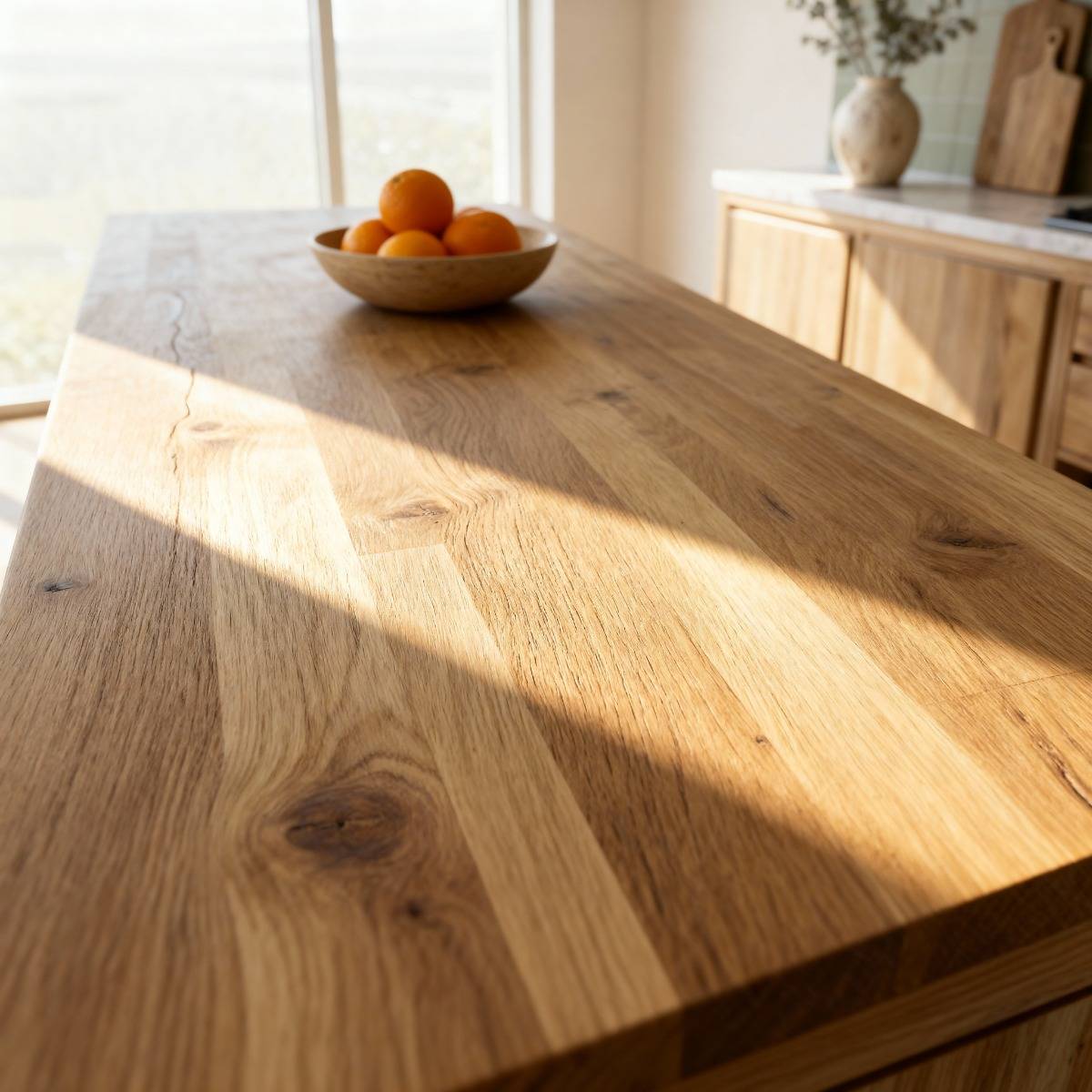 Ilot central en bois recyclé Garance