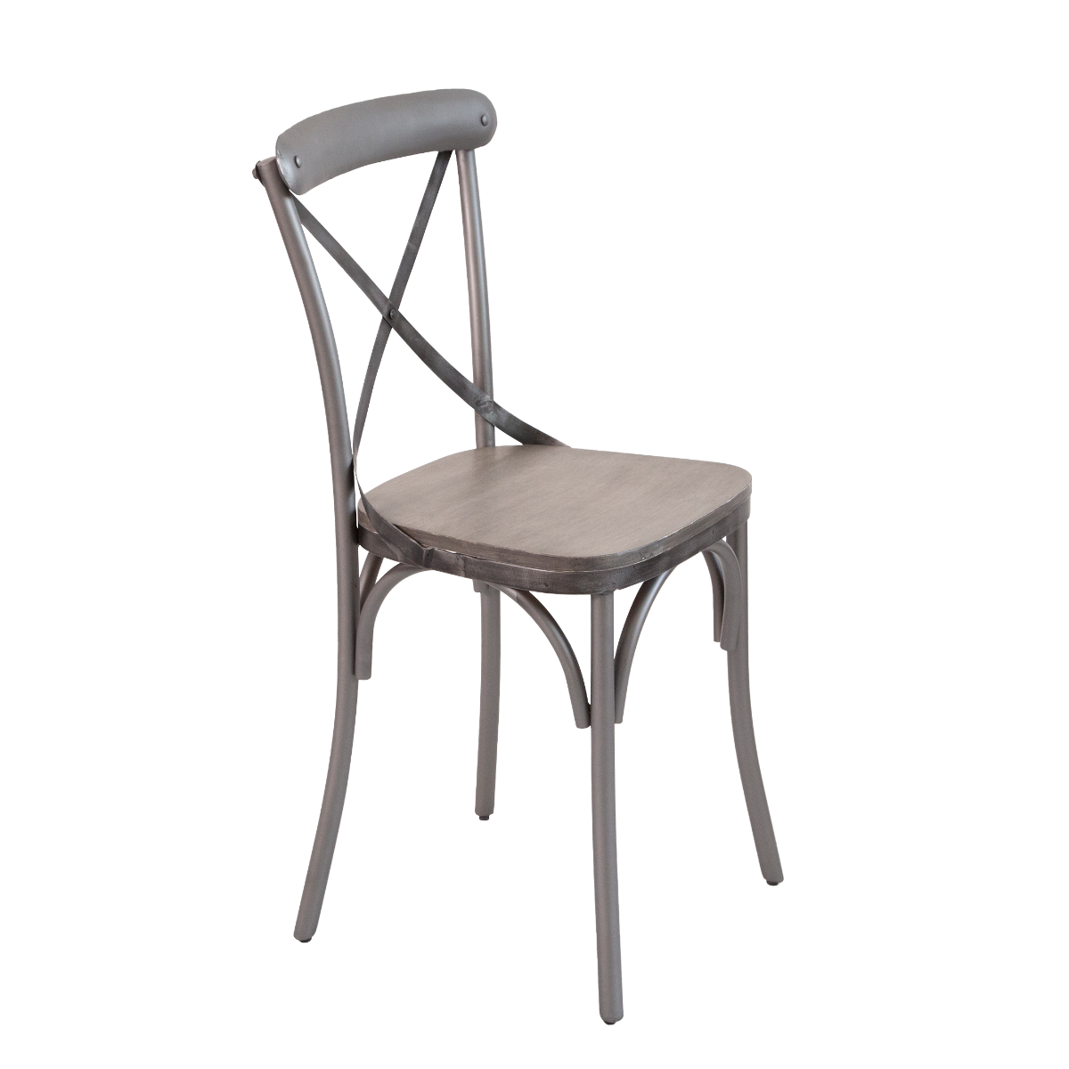 Chaise en bois de manguier grise Wood   (lot de 2)
