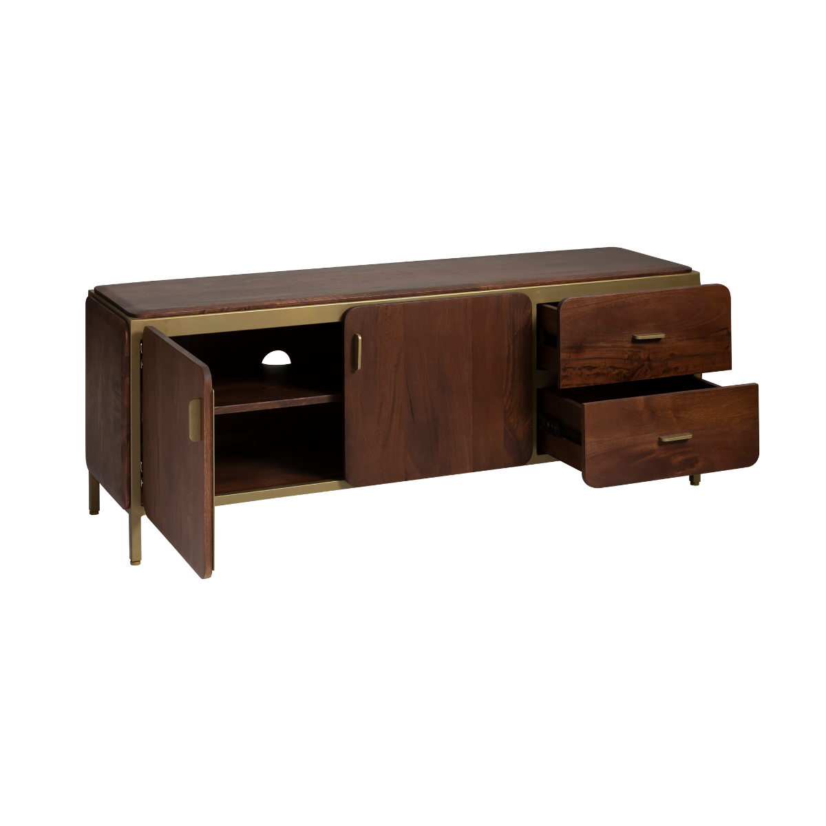 Meuble TV en bois de manguier Lisette