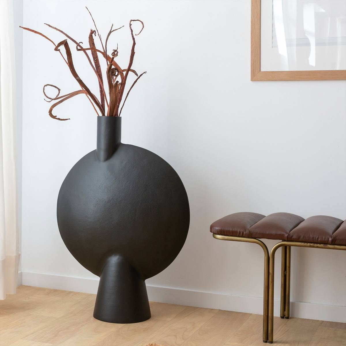 Grand vase noir Hortensia - Made in Meubles
