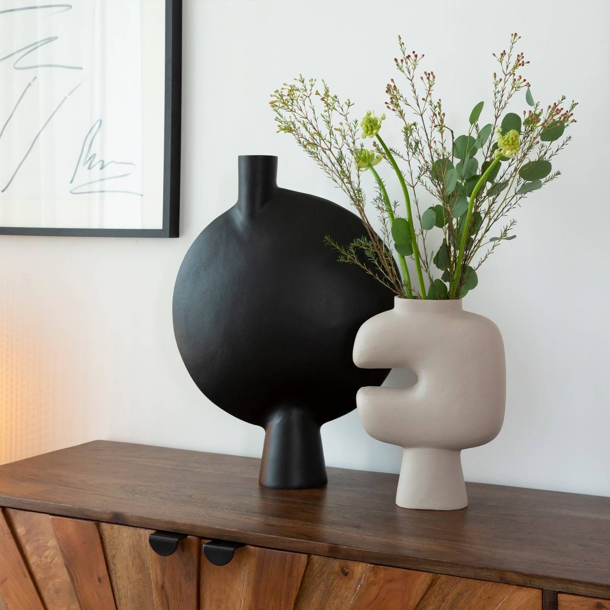 Petit vase noir Hortensia