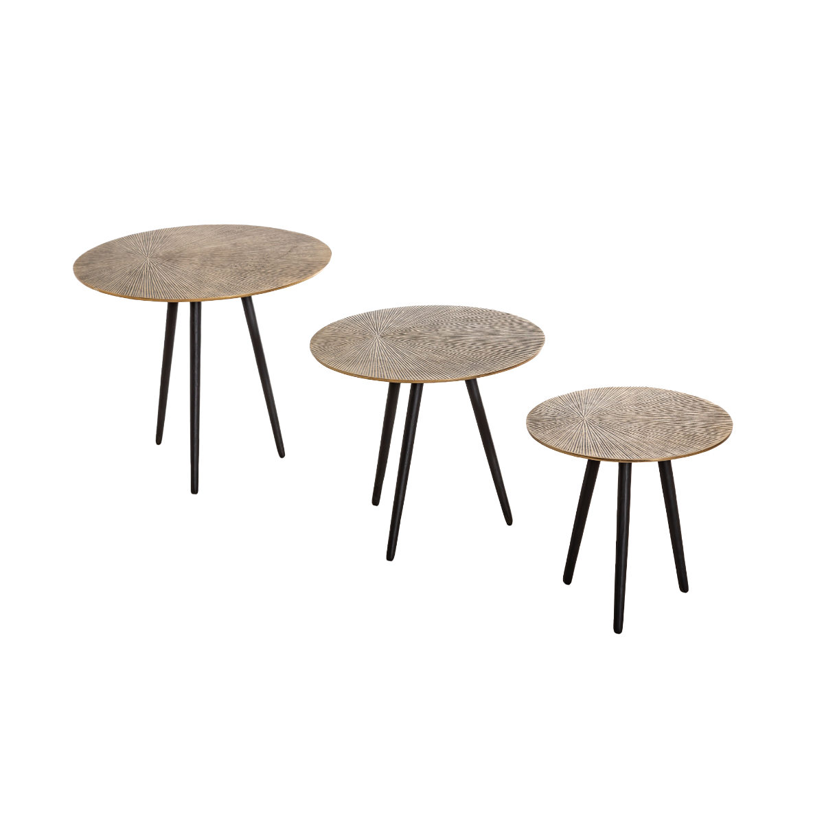 Table basse gigogne en aluminium Aurèle