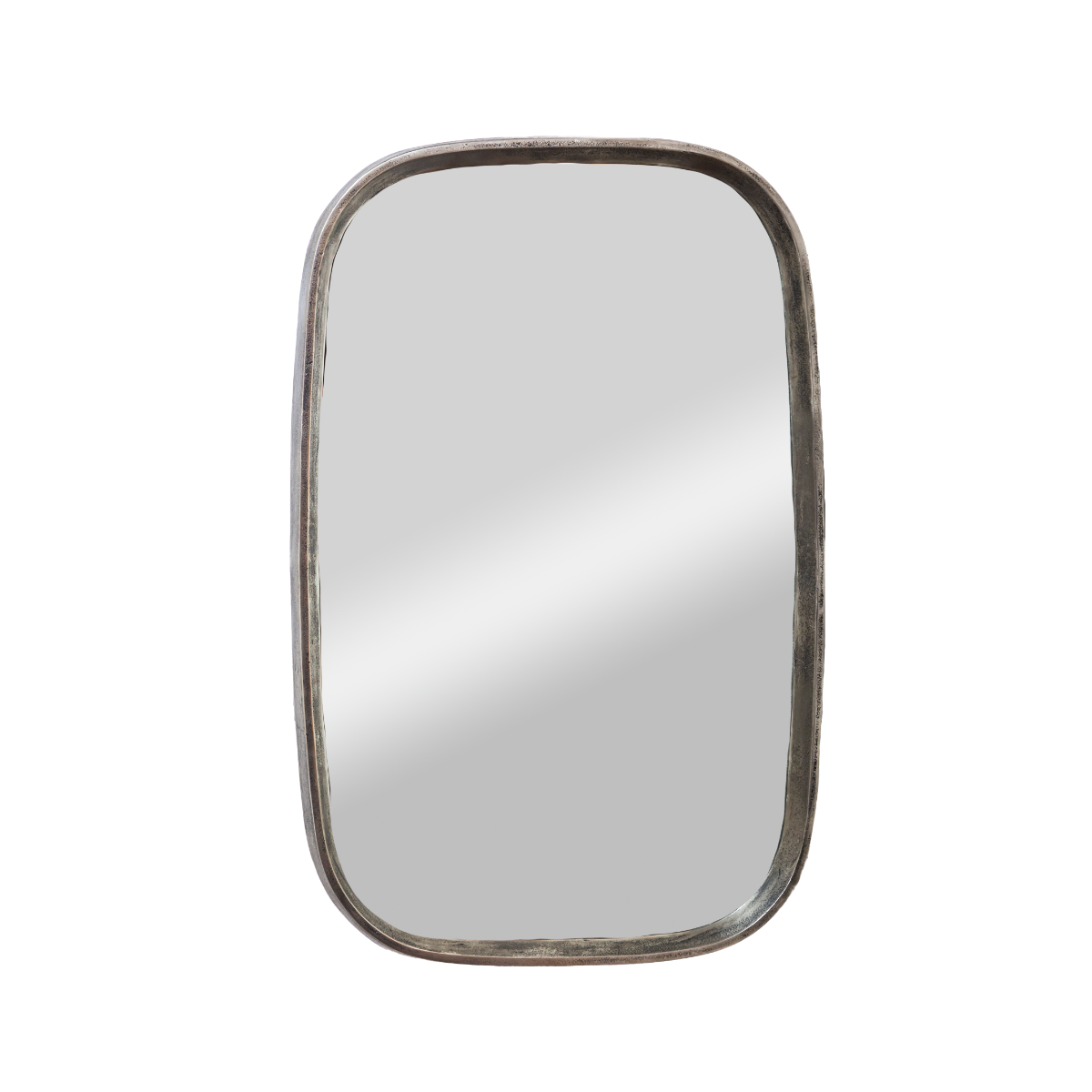 Miroir en acier inoxydable rectangulaire, H. 500 mm, 3452