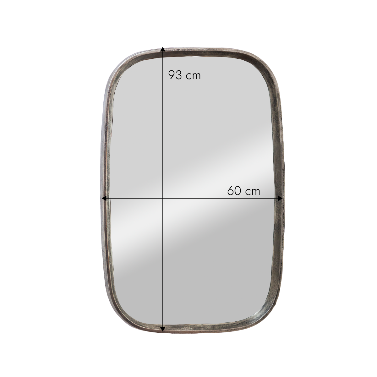 Miroir rectangle en aluminium Beryl