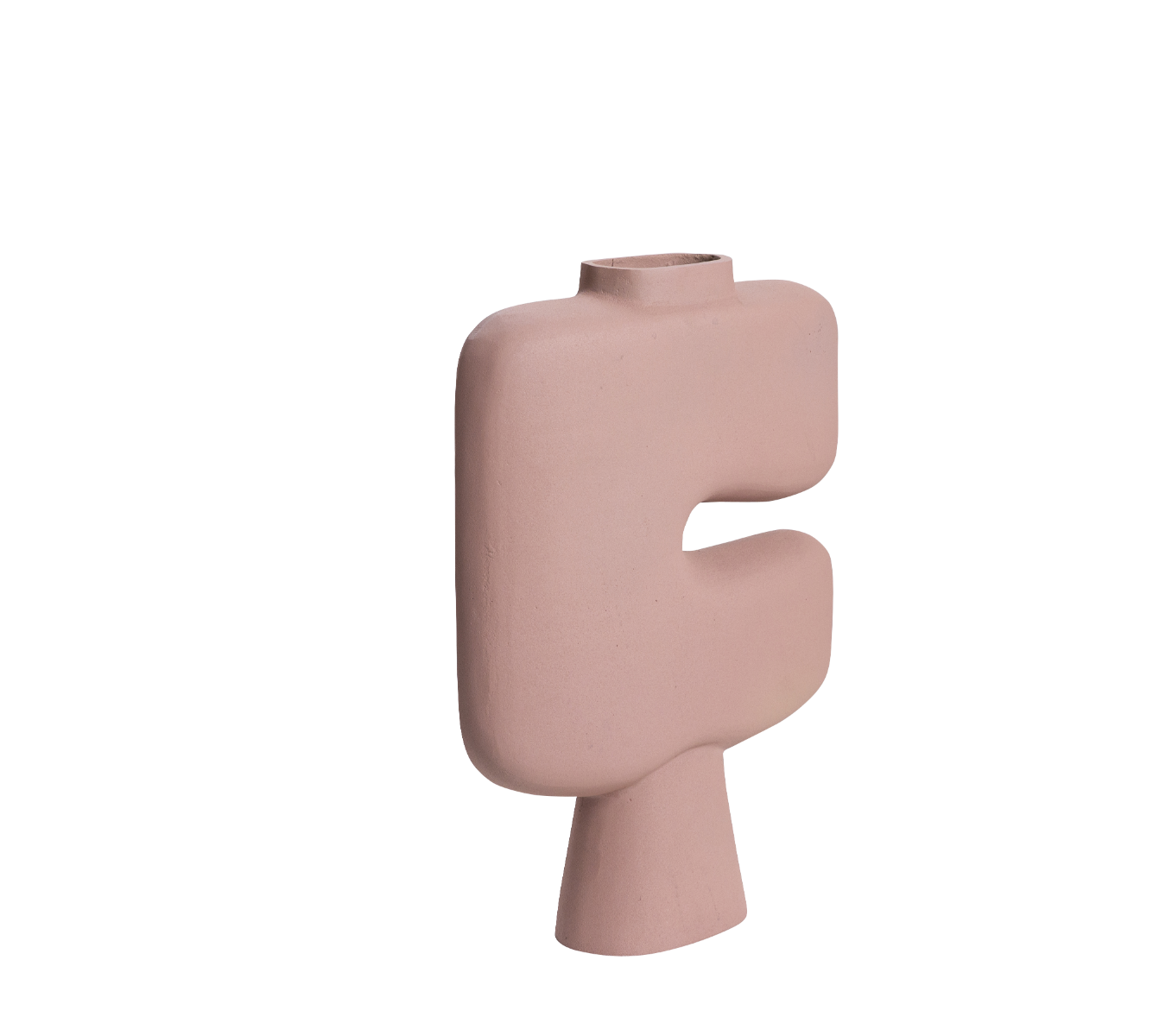 Grand vase rose en aluminium Cosmo