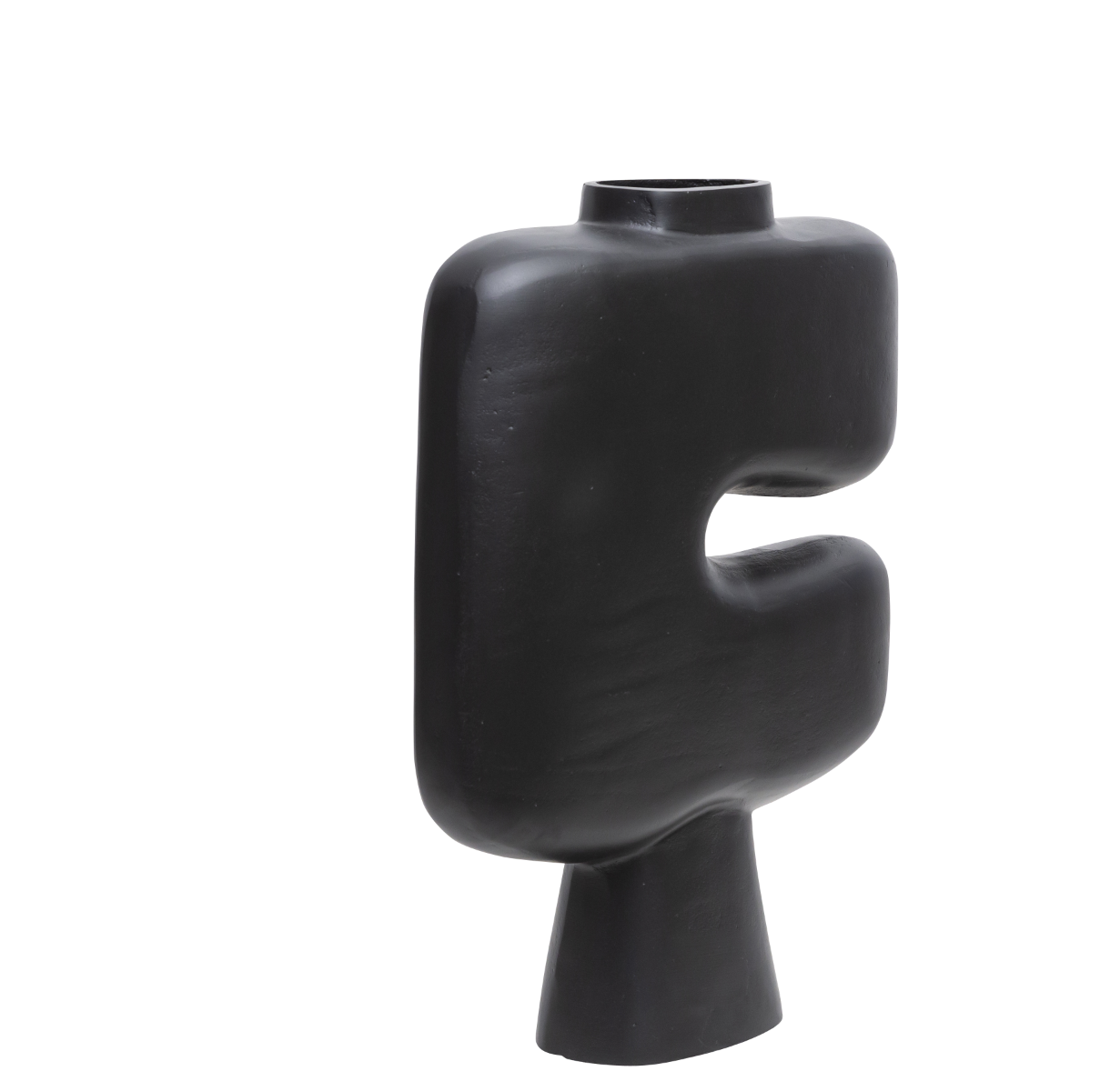 Grand vase noir en aluminium Cosmo