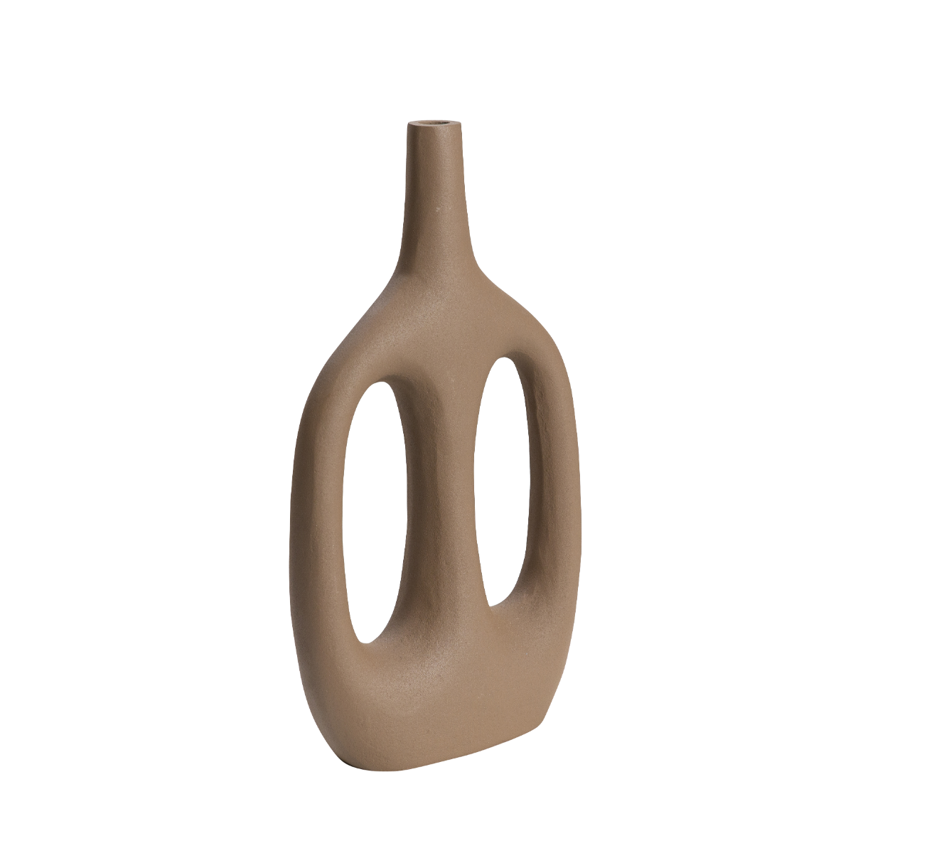 Vase soliflore marron en aluminium Pivoine