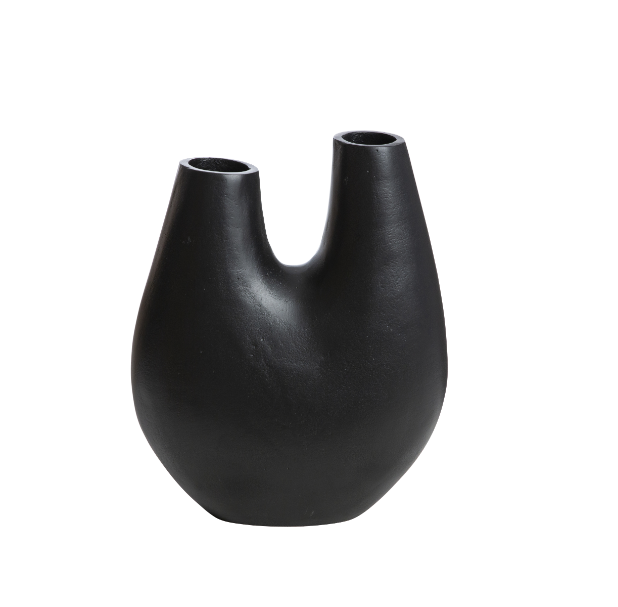 Vase noir 2 tiges en aluminium Tulipa
