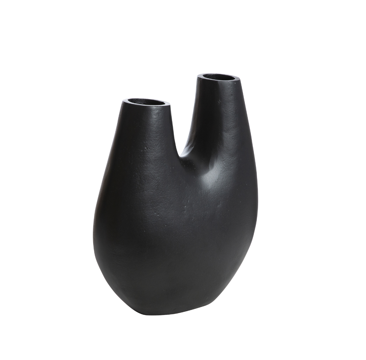 Vase noir 2 tiges en aluminium Tulipa