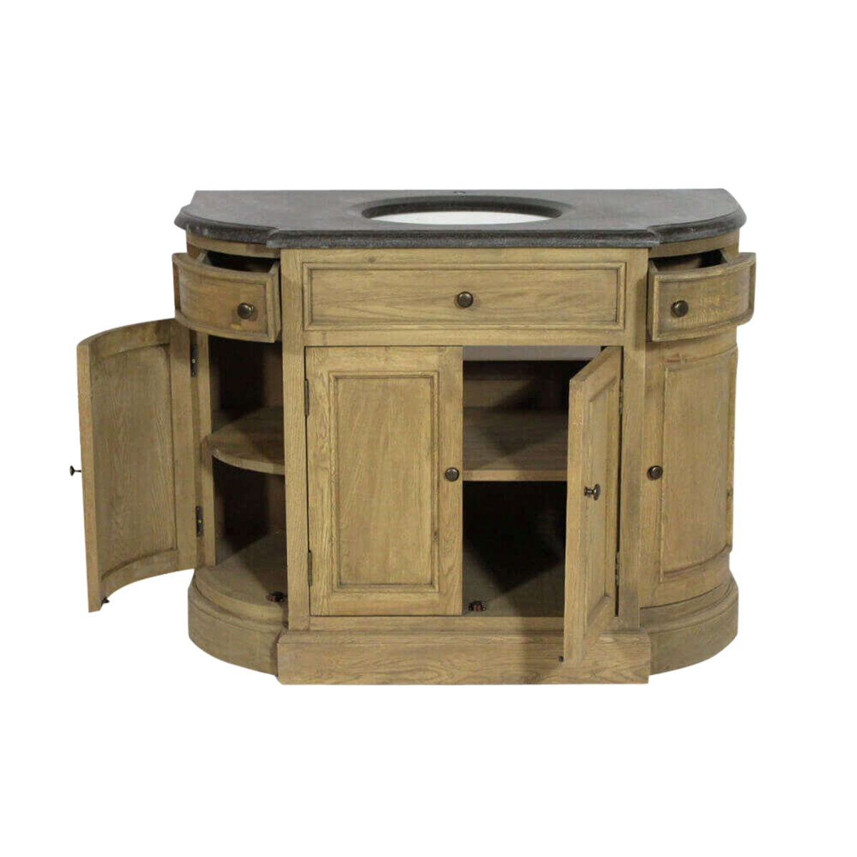 Meuble sous vasque en bois de chêne Gaia