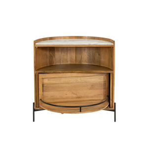 Meuble bar en bois de manguier et marbre Adler