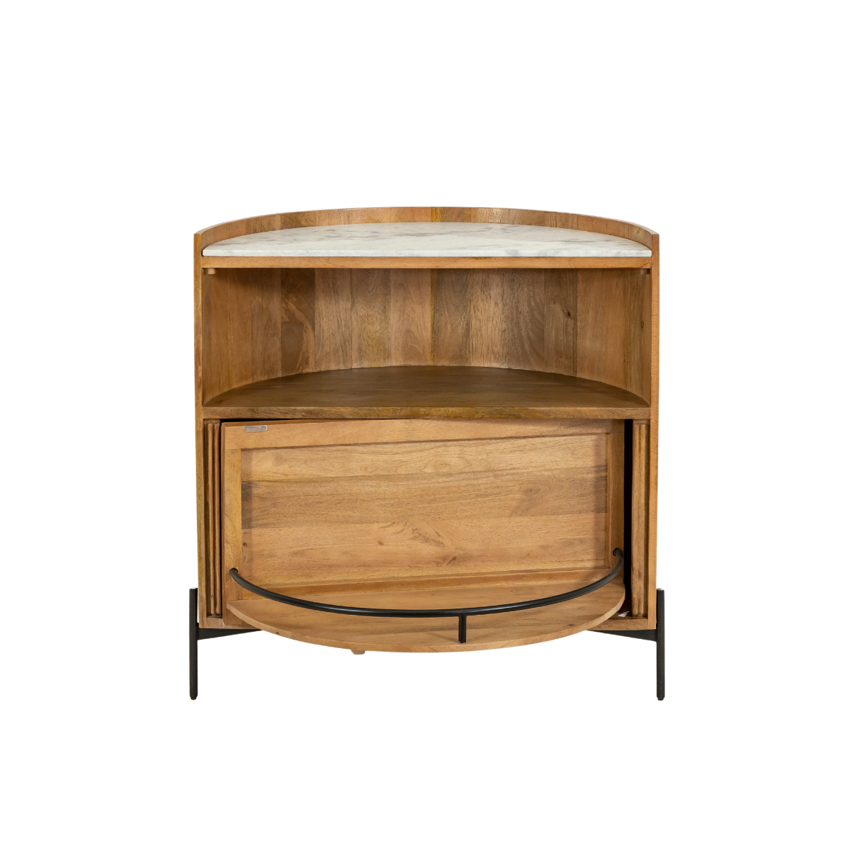 Meuble bar en bois de manguier et marbre Adler