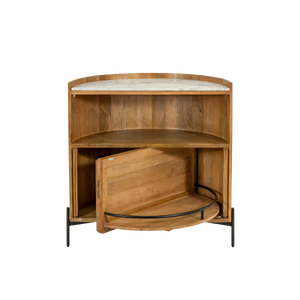 Meuble bar en bois de manguier et marbre Adler